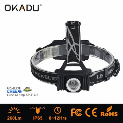 OKADU HT1H Adjustable Cree XM-L2 T6 Head Light USB 1200Lm Led Headlamp with Red Warning Light