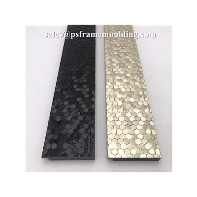 new arrival flat gold silver black colors PS frame moulding with delicate flower for mirror framing