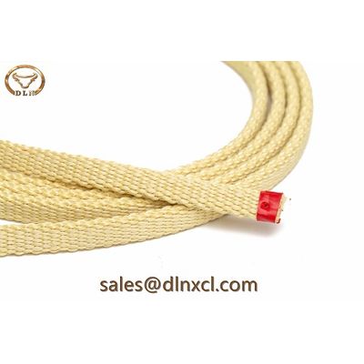 Heat resistance anti-abrasive flat kevlar ropes used in glass tempering furnaces