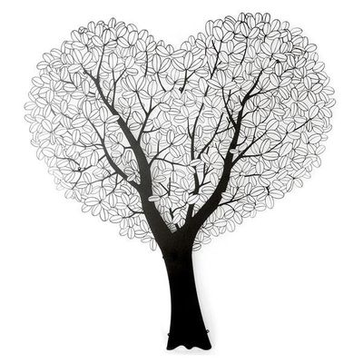 (Heart shape 1) Metal Tree Wall Decor