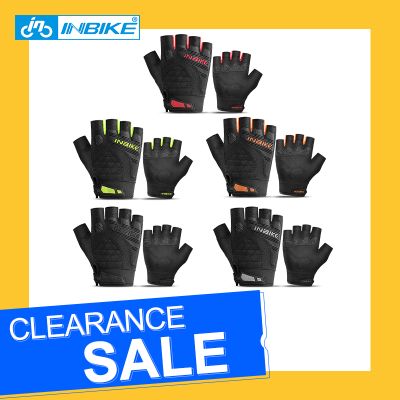 INBIKE Summer sport Gloves Thickened EVA Palm Pad Half Finger Road Bicycle Cycling Gloves MH020
