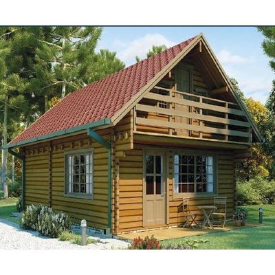 hot sale import solid wooden villa house
