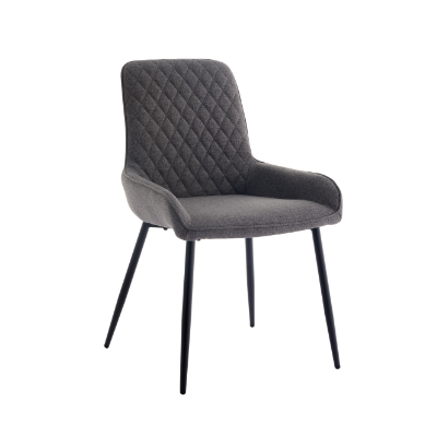 Factory Grey Color Luxury Furniture Upholstered Fabric Dining Chair