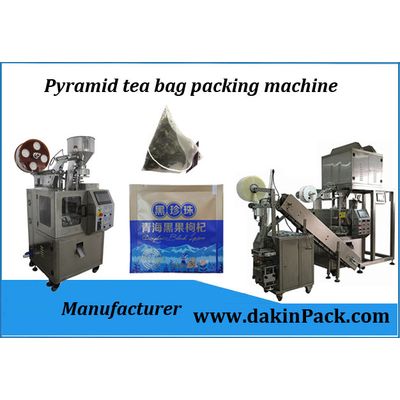 Biodegradable pyramid tea bags packaging machine