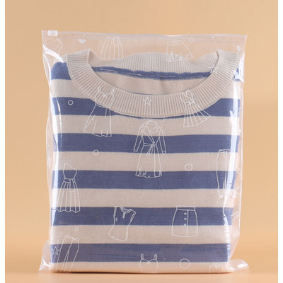 Custom Matte/frosted Plastic Packaging Zipper Bags, T Shirt