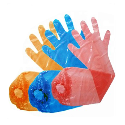 Artificial insemination equipments 90cm long arm disposable polyethylene elastic veterinary gloves
