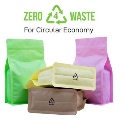 Recyclable Flat Based Pouch Eco Friendly Flat Bottom Bag Supplier