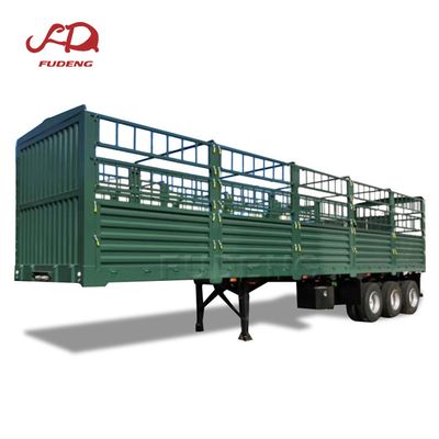 Customized cow livestock transport semi trailer 3 axles 50 tons fence cargo trailer