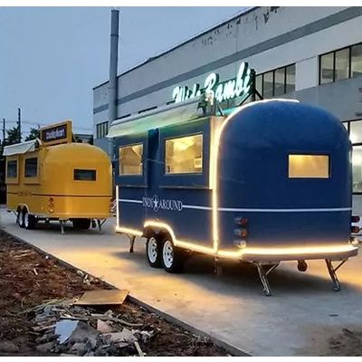 YG-TZ-66A Stainless Steel Coffee Trailer Pizza Truck Catering Food Trailers Mobile Food Truck