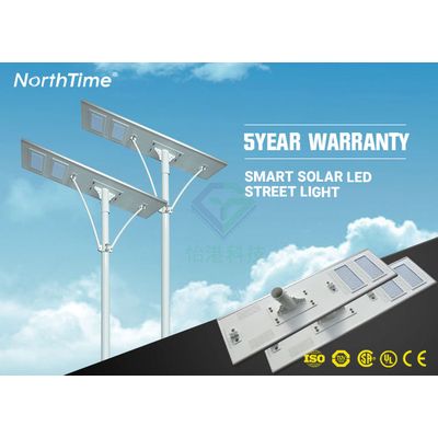 Integrated Solarworld Panel Solar Street Lights With Lithium Battery Bridgelux LED