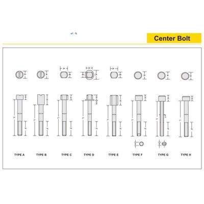 customized high quality center bolt with nut hyundai,toyota bolt