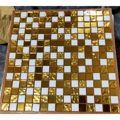 Gold leaf mosaic sandwich gold mosaic gold glass mosaic