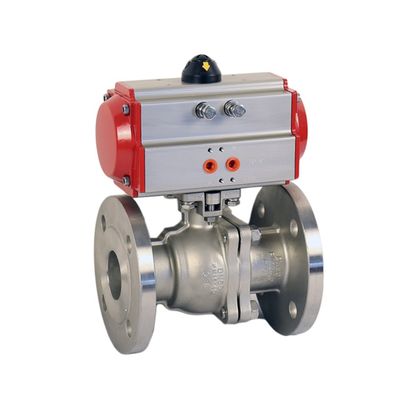 Stainless Steel SS304 316 Two Way Pneumatic Actuator Ball Valve