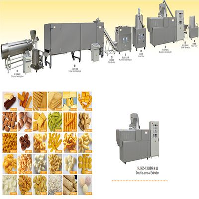 High Capacity Auto Double Screw Extruder Puffed Snacks Food Production Line (core-filling/ring/ball)