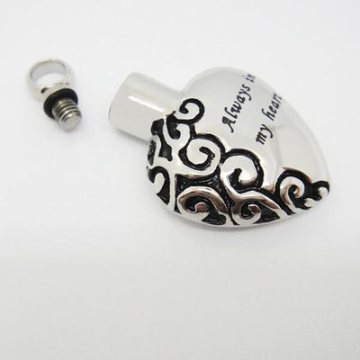 Stainless steel cremation pendant