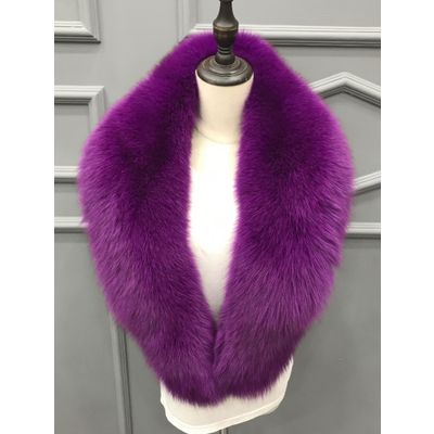 Fur Collar made by genuine fox fur -Blue /silver Fox