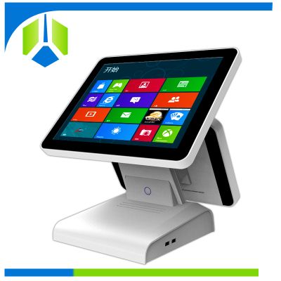 Android POS Cash Register Dual Screen 15.6+12.1 Inch Touch Screen POS ...