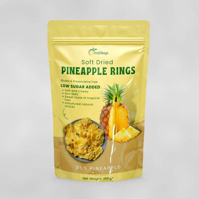 Vietnamese Vegan Delight: Dried Pineapple Rings from a Healthy Snack Factory