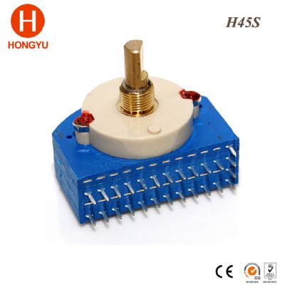 H45S 45MM rotary switch multipole selector switch for audio mixer