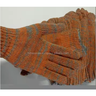 7 gauge stripped (lorek) cotton knitted hand glove Safety Glove PPE Glove Working Glove Custom Glove