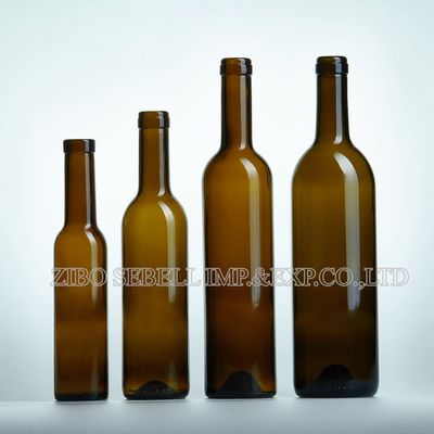 200/375/750ml dark green color wine bottle in cork top