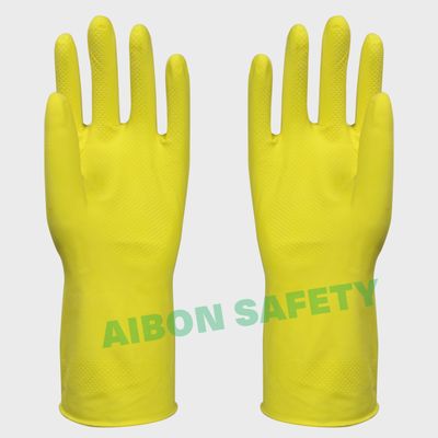 cotton flock rubber mateiral household latex glove