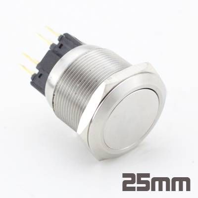 Metal pushbutton switch 25mm on/off