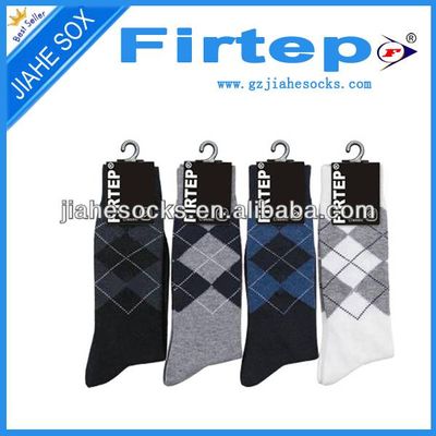 Customized Argyle Cotton Man Socks Business Socks