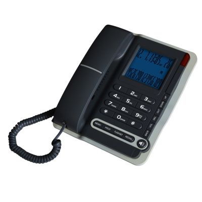 Large lcd screen telephone corded phone with caller id