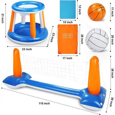 Best seller waterproof pvc Infllatable volleyball frame and ball for pool