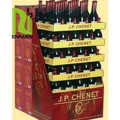 corrugated cardboard display stand for wine