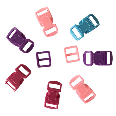 3/8" plastic colorful buckle snap buckle for cat collars