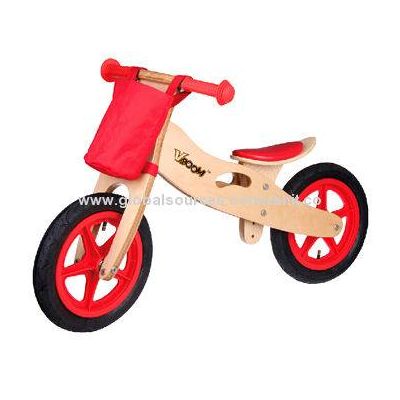 Wooden racer bike - red