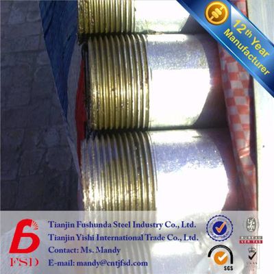 china factory  Galvanized steel pipe threaded end