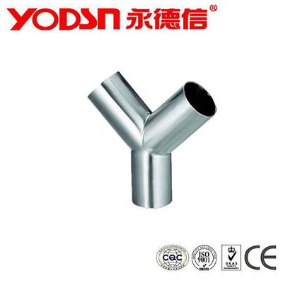 SS304 SS316 Sanitary Stainless steel Food Grade Y type pipe fittings