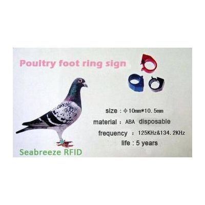 RFID poultry foot ring sign