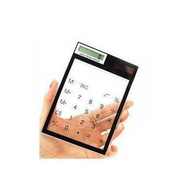 8 digits Transparent Solar touch Screen Calculator