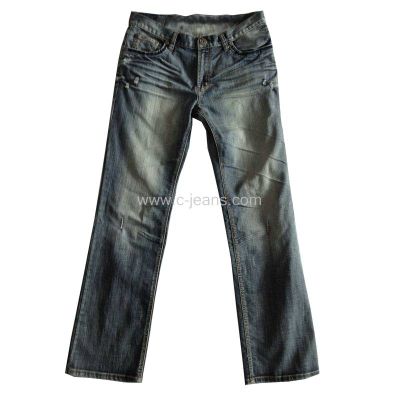 Classical Men's Denim Straight 5 Pockets Jeans