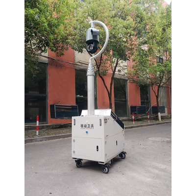 Portable Mobile Solar Powered Hydraulic Telescopic Mast LED Flood Light Tower