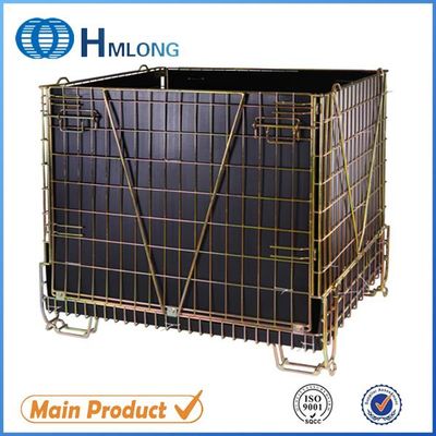 China rigid foldable industrial metal cage storage container