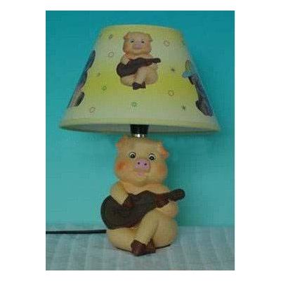Guitar Pig Ceramic Lamp, Children Lamp, Kid Lamp, Child Lamp, Ceramic Table Lamp