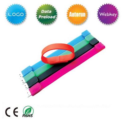 Silicone Bracelet USB Flash Drive for Promotional Gift