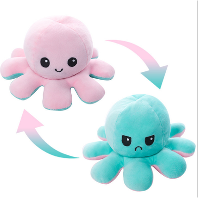 Custom Soft Animal Flip Plush Toy Stuffed Animals Toys Cute Plush Cartoon Doll Octopus Flip Reversib
