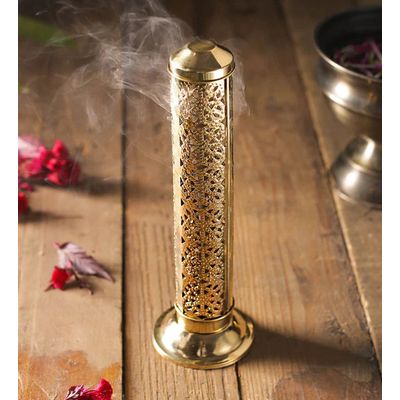 Golden Brass Incense Holder