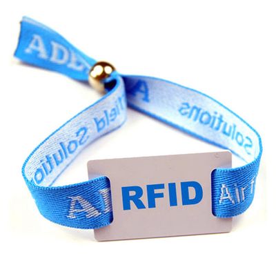 PVC RFID Wristband CardCotton Woven Wristbands For Access Entrance Storage Events Tracing