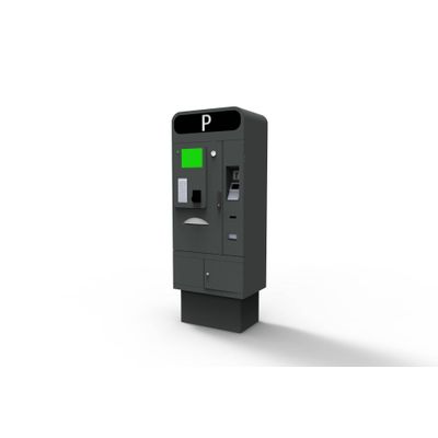 pay on foot barcode reader parking pay station with full function