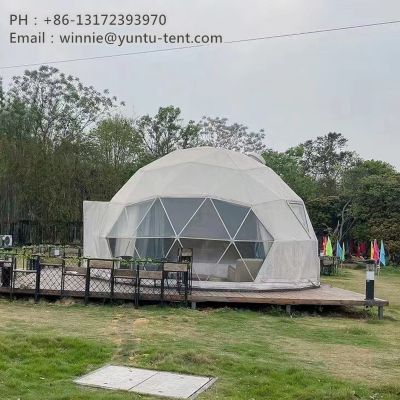 Hotel Glamping Transparent Igloo Geodesic Dome Tent Prefab Houses Camping