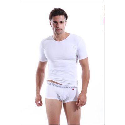 White Sexy Men's Undershirt Boxer Briefs Underwear Set Pants Panties Woman Fashion Garment G-String