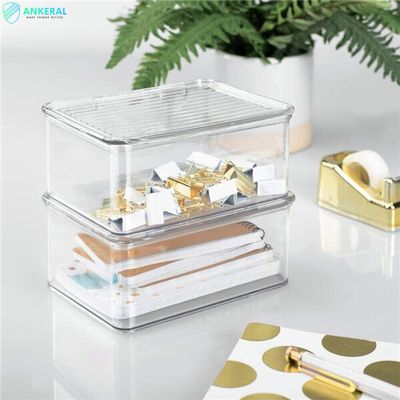 2022 Best Acrylic Storage Box with Lid Holder for Note Pads, Gel Pens, Staples, Dry Erase Markers, T