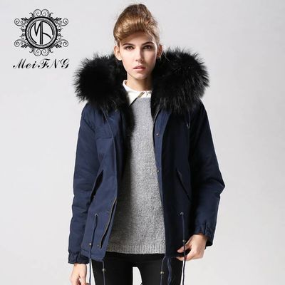 2015 Fahion Fur, Real Fur Racoon Coat, Real Fur Coat For Girls in Winter